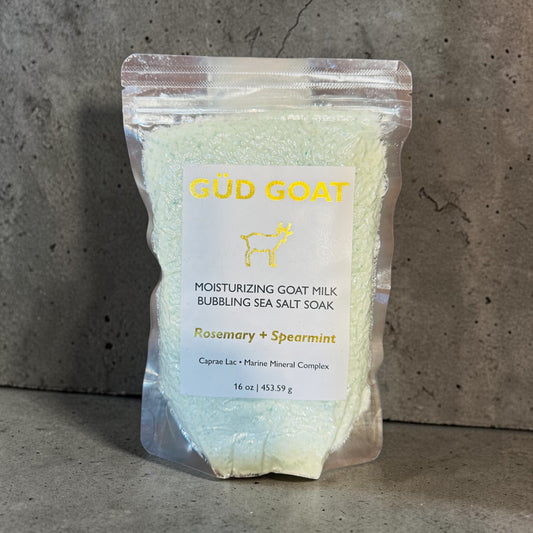 MOISTURIZING GOAT MILK BUBBLING SEA SALT SOAK